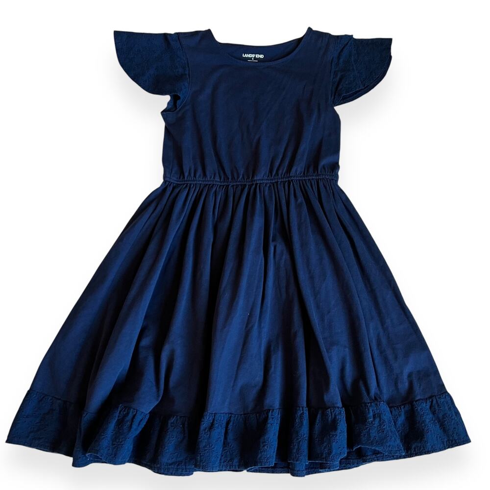 Lands End Navy Cotton Dress